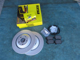 Bentley Gt Gtc Flying Spur rear Textar rotor brakes brake pads set #4926